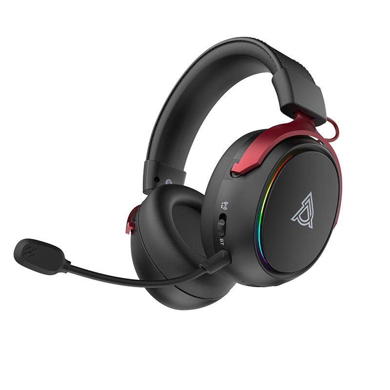 AJAZZ AHM10 MAX Over-Ear Gaming Headset Tri-mode connectivity 143H long-lasting battery life RGB ambient breathing lights