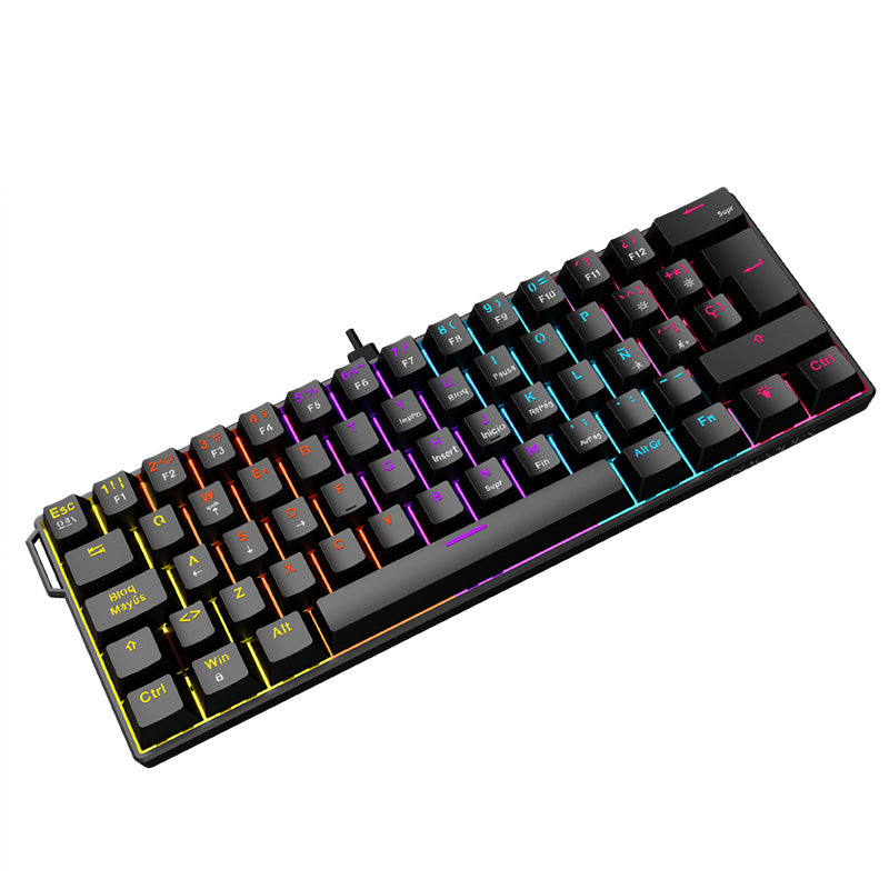 Spanish version Ajazz NK61 Wired Mechanical Gaming Keyboard Hot