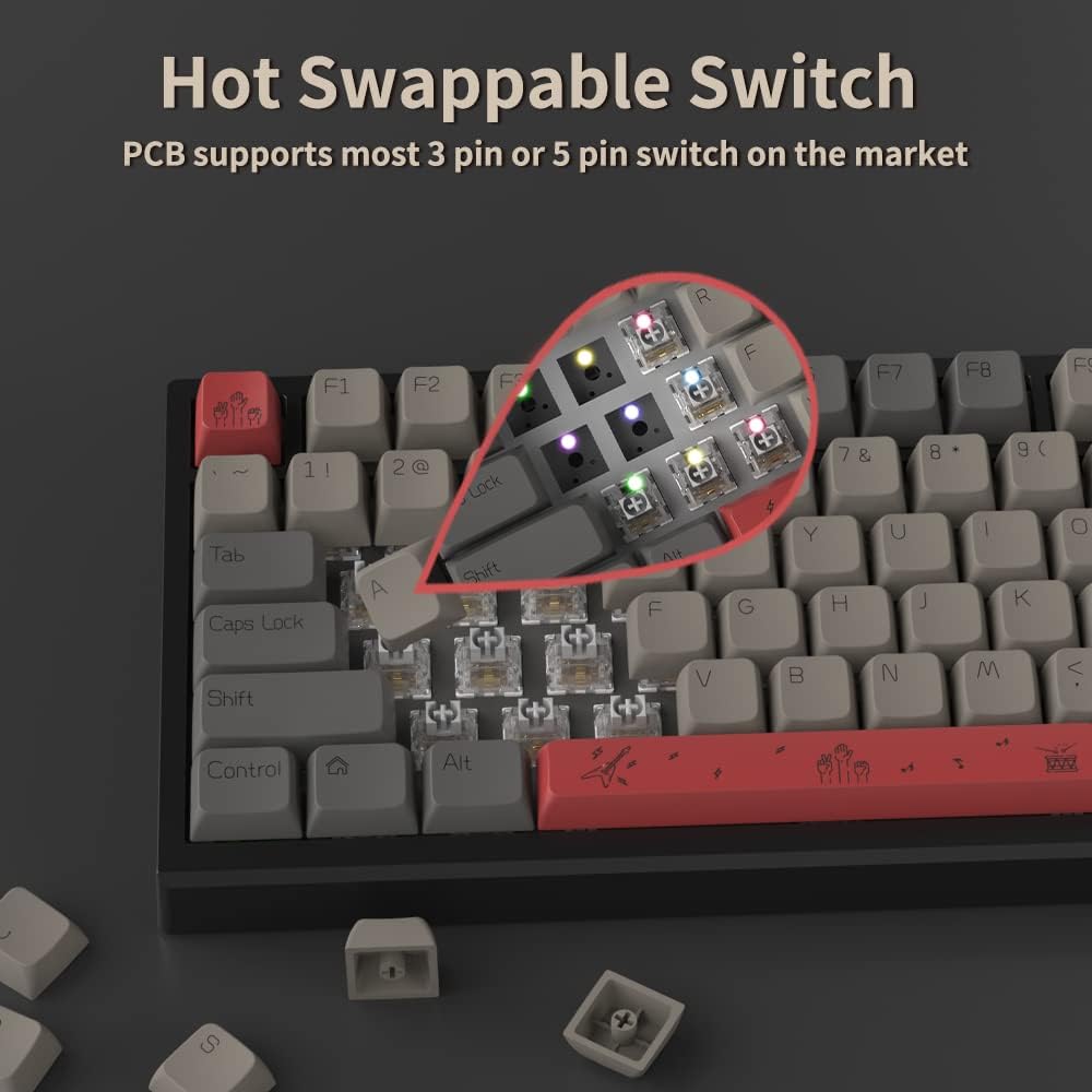 AJAZZ AK816 PRO Keyboard, Tri-mode, Black CNC Knob Keyboard RGB