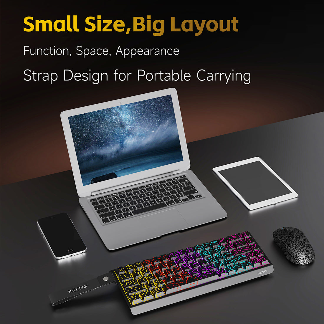 AJAZZ NK68 V2 Mechanica Keyboard with 65-key layout plug and play wire ...
