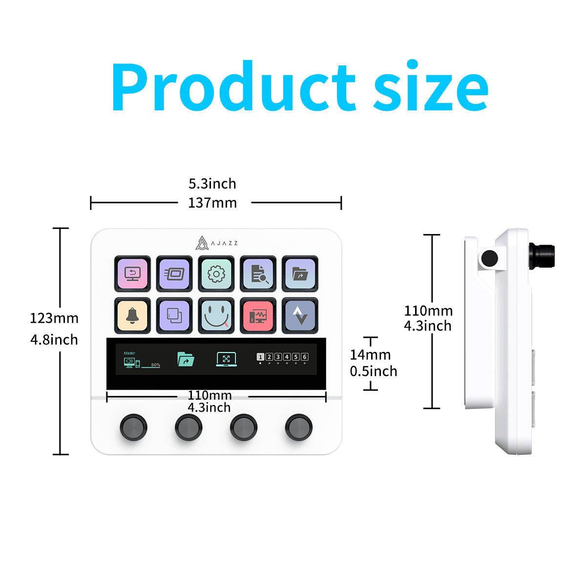 AJAZZ AKP05E ストリーミングメディアコントローラー AJAZZ AKP05E Desk Controller All-in-one streaming media controller