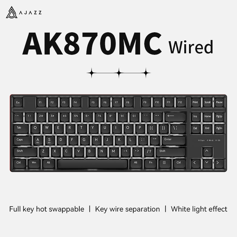 AJAZZ AK870MC Wired Mechanical Keyboard Satellite Axis 87 Key Hot