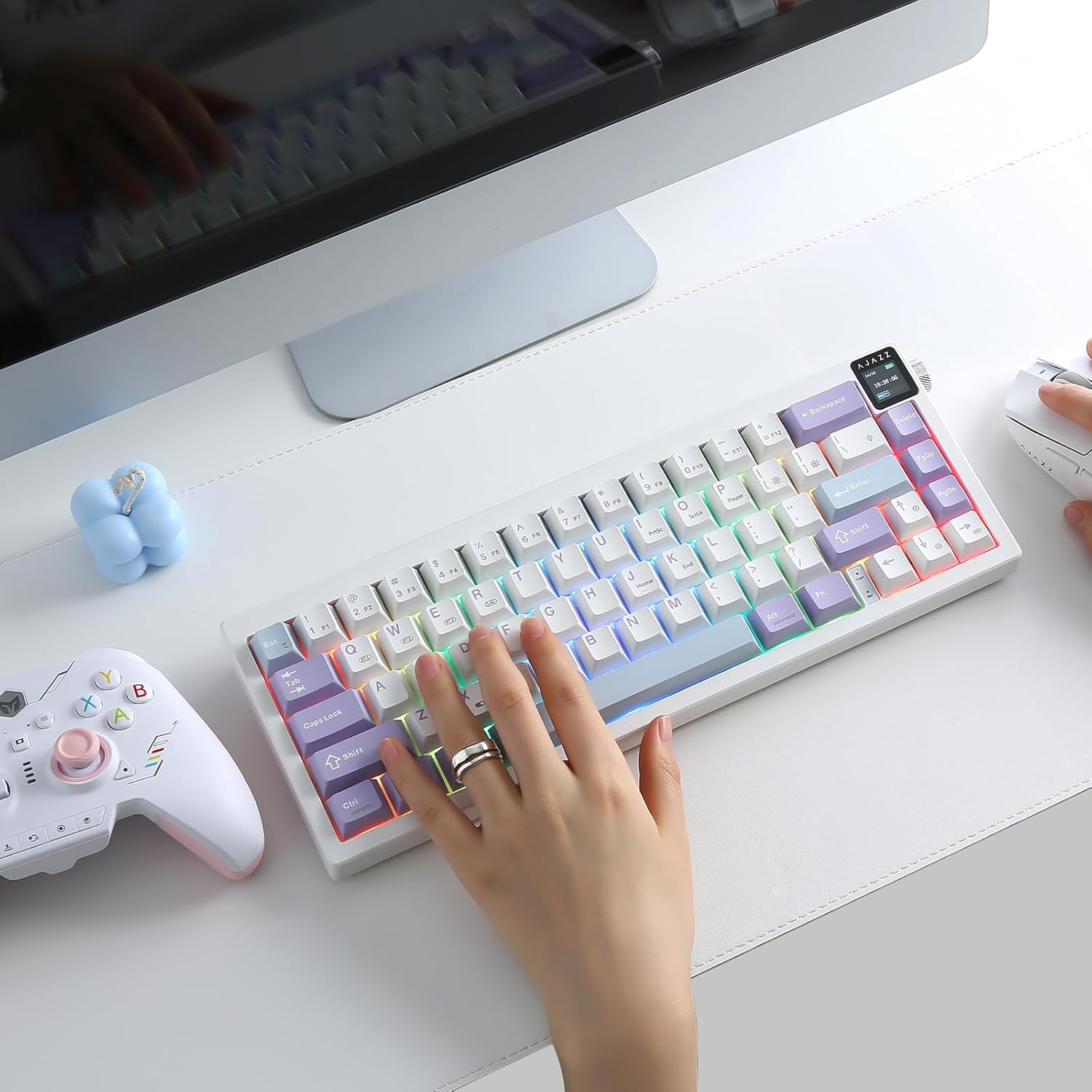 AJAZZ AK650 Mechanical Keyboard TFT Color Display 5000mAh Battery