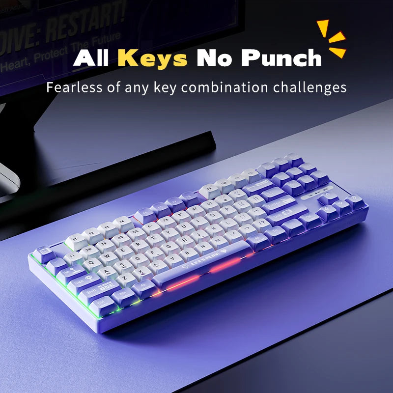 AJAZZ AK870MC Wired Mechanical Keyboard Satellite Axis 87 Key Hot AJAZZ AK870MC Wired Mechanical Keyboard Satellite Axis 87 Key Hot