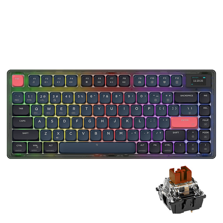 75% Low Profile Wireless RGB Mechanical Keyboard Fashionable Three ...