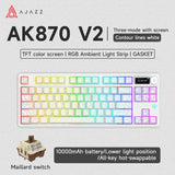 AJAZZ AK870 V2 Keyboard Gaming Mechanical Keyboard  10000mAh Wired/Wireless Bluetooth Gaming Keyboard