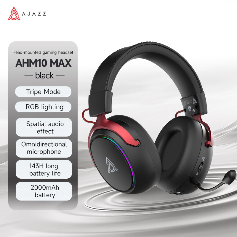 AJAZZ AHM10 MAX Over-Ear Gaming Headset Tri-mode connectivity 143H