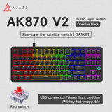 AJAZZ AK870 V2 Keyboard Gaming Mechanical Keyboard  10000mAh Wired/Wireless Bluetooth Gaming Keyboard