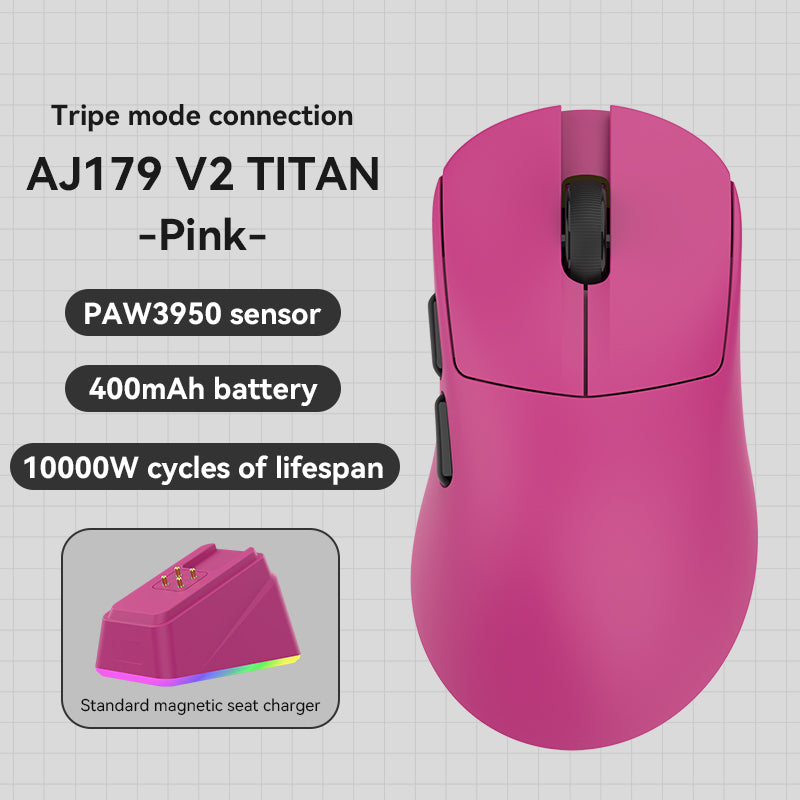 AJAZZ AJ179 TITAN Mouse Bluetooth Tri-mode PAW3950 8000Hz Return