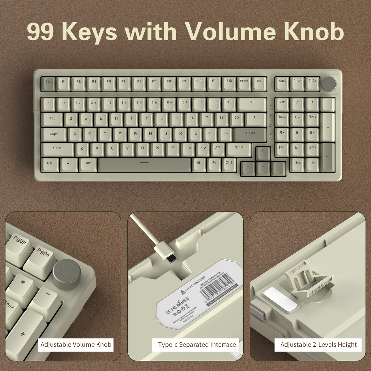AJAZZ AK992 Retro Keyboard – AJAZZ Official Store