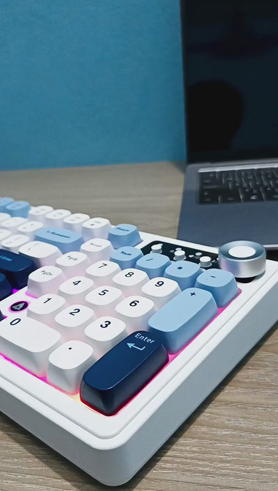 Ajazz AF98 Wired Mixed Lighting Mechanical Keyboard Dual control