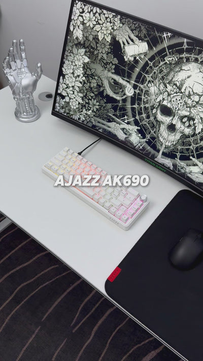 AJAZZ AK690 68-key mechanical keyboard with ergonomic design hot