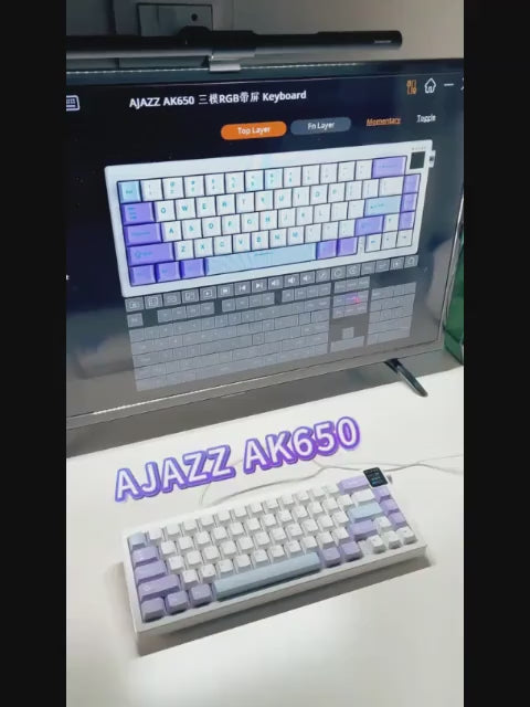AJAZZ AK650 Mechanical Keyboard 5000mAh Battery Hot-Swap Wired