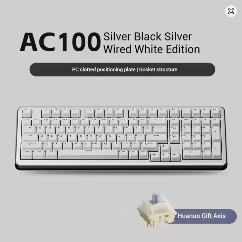 AJAZZ AC100 Aluminum Mechanical Keyboard Bluetooth Wireless 2.4G Wired Hot Swap