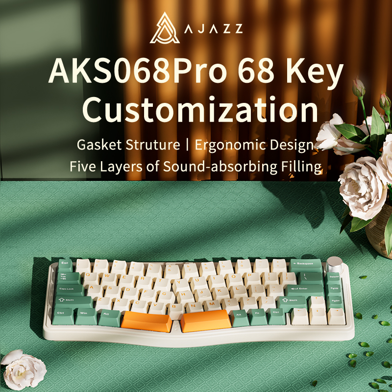 Ajazz AKS068PRO Ergonomic Mechanical Keyboard